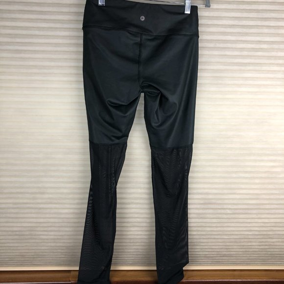 NEW - 90 Degree By Reflex Soft Metallic & Mesh Activewear Leggings Gym Workout - Picture 5 of 10